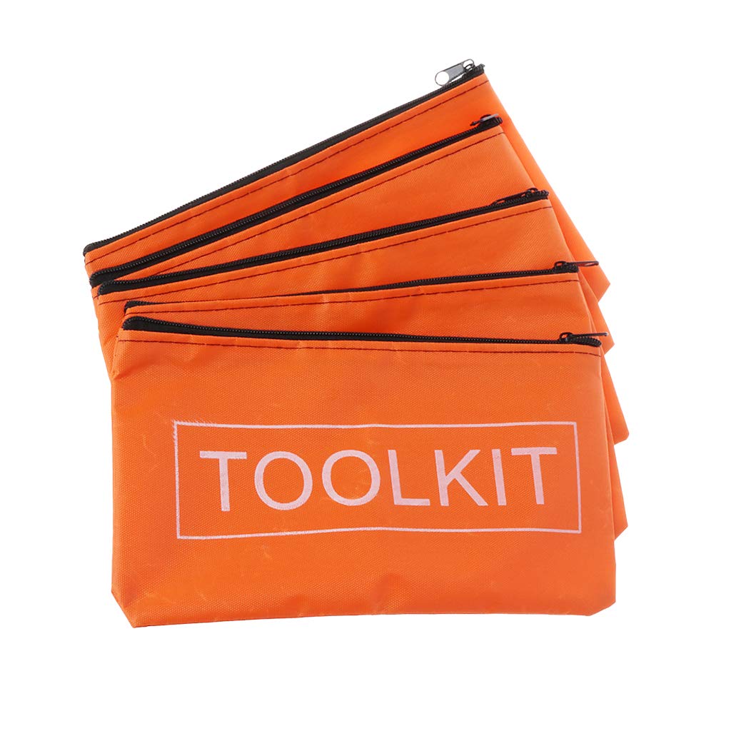 Buwei 5pcs Zipper Storage Bags Waterproof Oxford Cloth Tool Bag Hardware Toolkits
