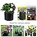 F-sport 3 Gallon/5 Gallon/7 Gallon Grow Bags- 6 Pack Reusable and Durable Fabric Aeration Pots Container with Strap Handles, Perfect for Nursery Garden and Planting