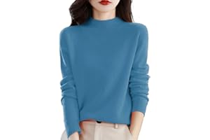 ZHIZAIHU Womens Mock Neck Sweater Cashmere Long Sleeve Fall Soft Knit Casual Pullover Cashmere Sweaters Top Fall Winter 2025