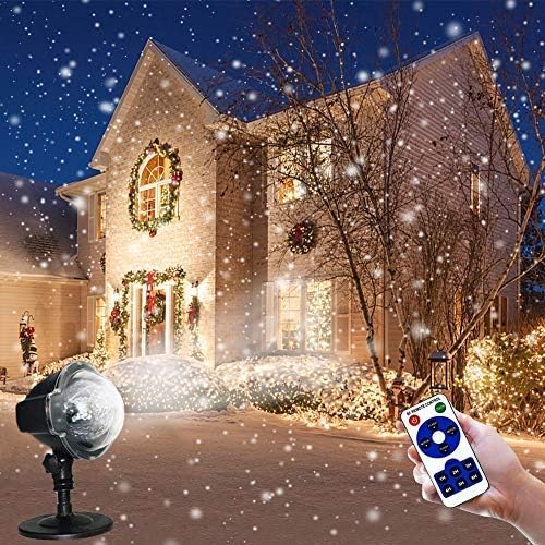 LED Snowfall Lights Christmas Snowflake Projector Light Outdoor