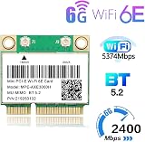 Voragrl AXE3000H WiFi Card WiFi 6E 2400Mbps Mini PCI-E BT 5.2 Dual Antenna 2.4G view 5