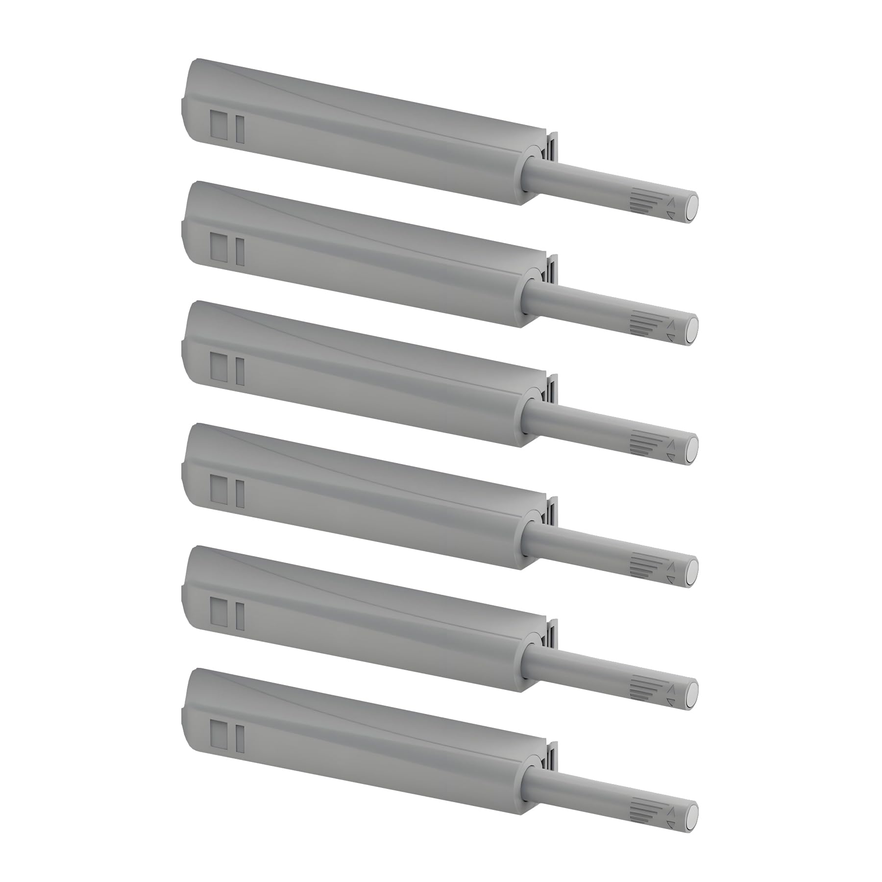 LOOTICH Push to Open Rebound Door Catches for Kitchen Cabinet Cupboard Wardrobe Automatic Spring Touch Latch for Concealed and Visible Mounting Pack of 6 Pieces