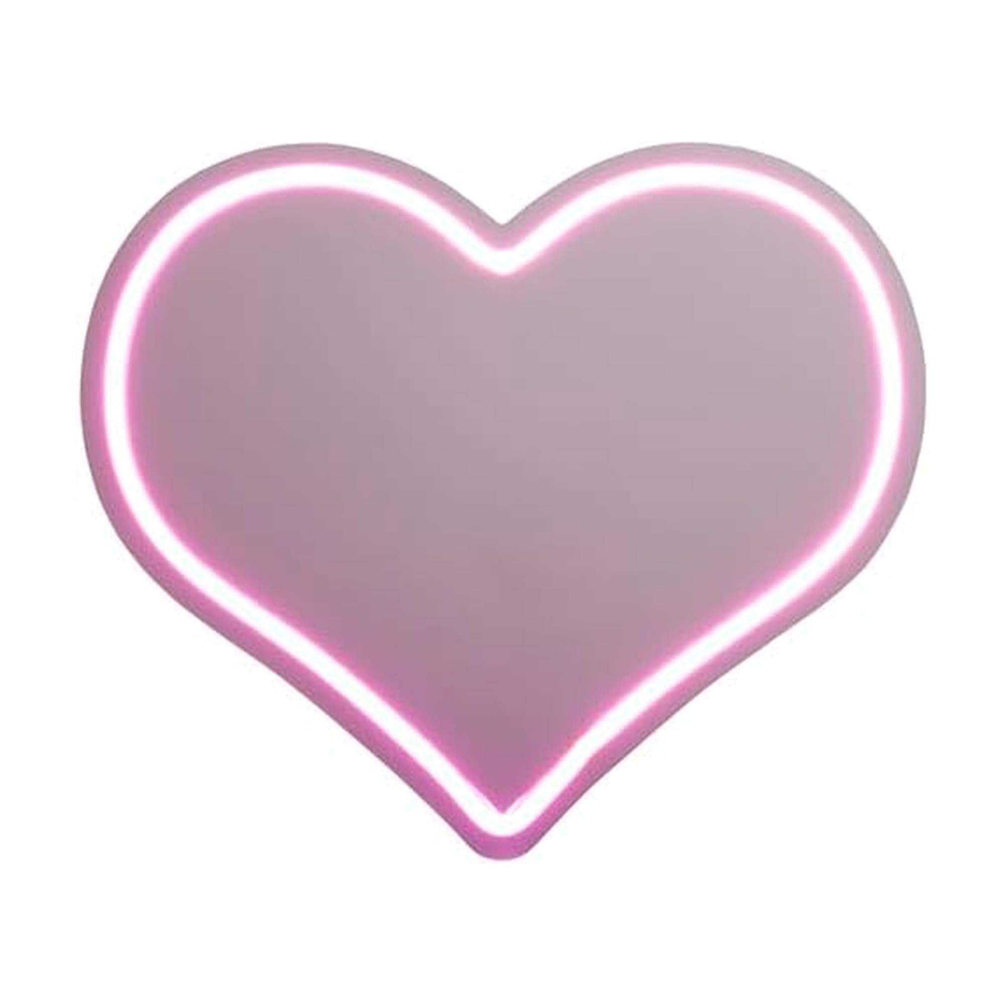 Photo 1 of ***MINOR DAMAGE*** Melannco Heart Shaped Mirror with Neon LED Lights, 13x1.38x11 Inch