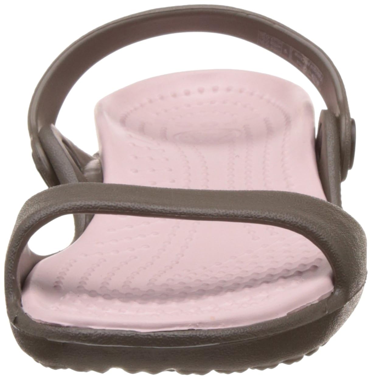 crocs women's cleo chocolate and cotton candy rubber fashion casual slippers