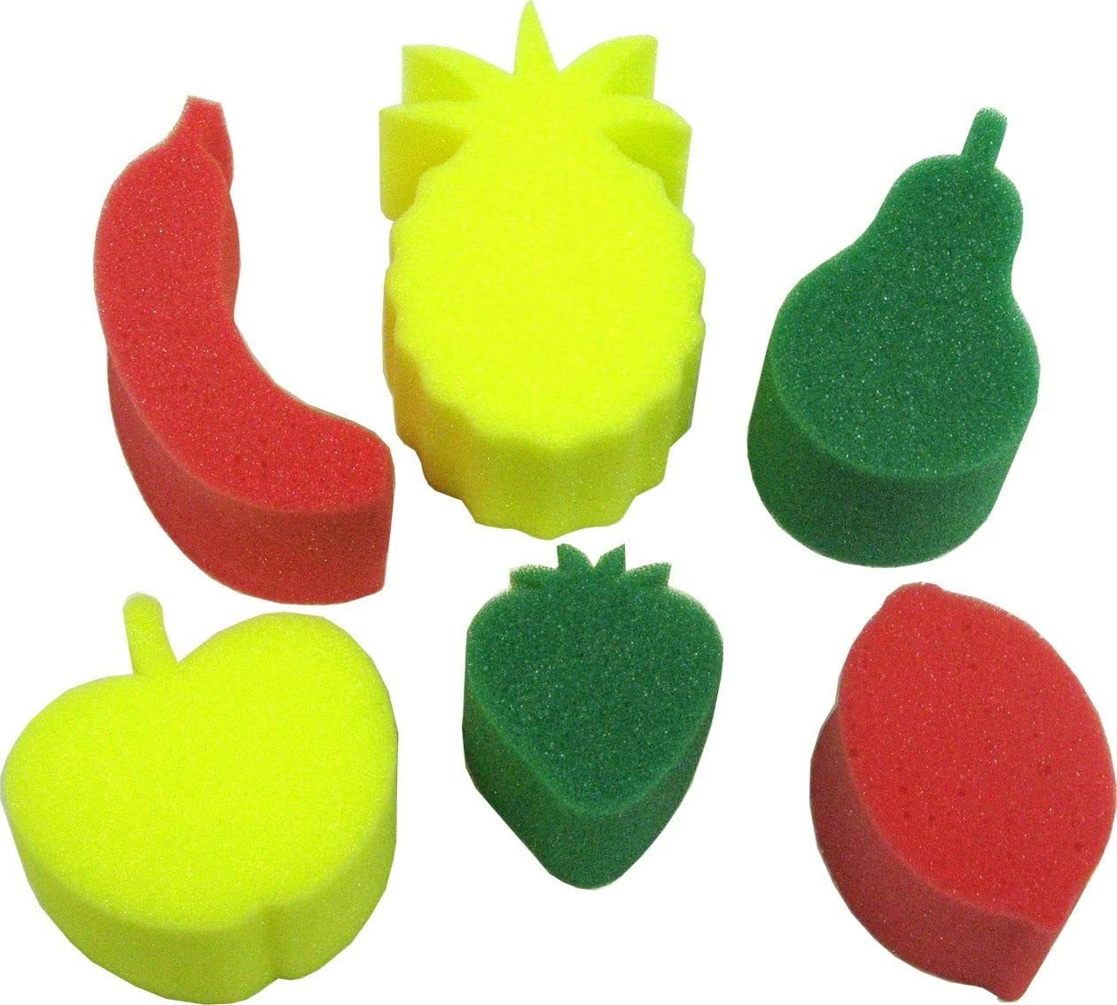 Sponge painting stampers | Pack of 6 | Fruit shapes