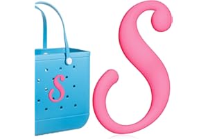 Joez Wonderful Letter Charms for Bogg Bag, Alphabet Lettering Charms, Accessories Inserts for Bogg Bag, Decorative Letter Accessories for Beach Bag Handbag Tote Decoration, Pink