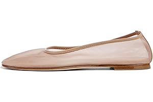 Riekhany Womens Mesh Ballet Flats Slip On Tulle Ballerina Flats Casual Round Toe Work Shoes