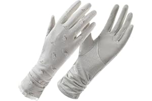 Wnddle Women Driving Gloves, Women UV Sun Protection Gloves, Touch Screen Non Slip Thin Breathable Lace Glove for Driving