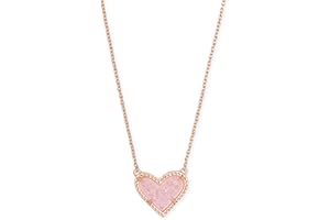 Kendra Scott Ari Heart Adjustable Length Pendant Necklace for Women, Fashion Jewelry