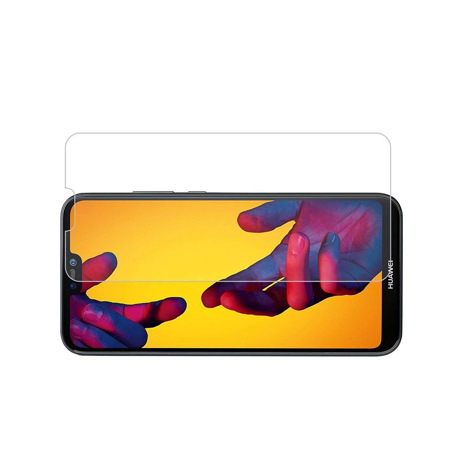 LINCIVIUS  Ecran Verre Trempé Huawei P20 Lite, Vitre Protection Ecran Rigide intégral Bord à Bord, [Compatible avec Une Coque] - Transparent