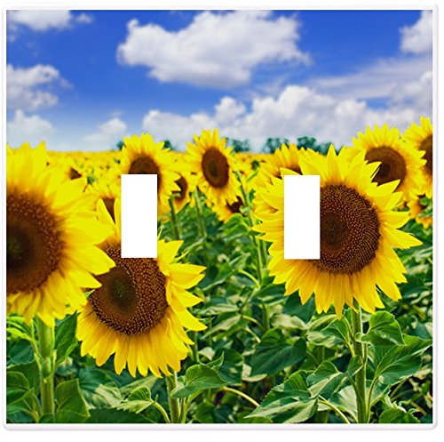 Sunflowers in Field Wallplate Decorative Switch Plate Cover (2 Gang - Double