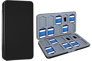 Navor SD Card Holder Case with 20 SD & 20 Micro SD Slots, Portable Memory Card Organizer Storage Box, Shockproof ABS SD SDHC 