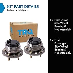 TRQ 2 Piece Wheel Bearing & Hub Assembly Set