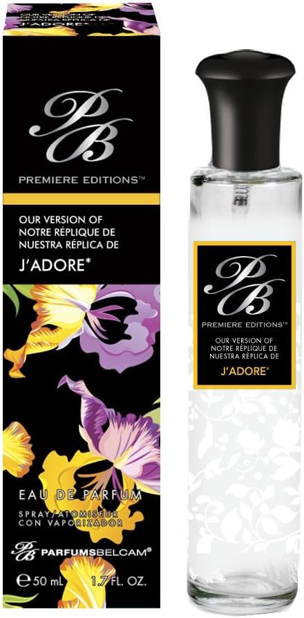 PB ParfumsBelcam Premiere Editions Version Eau De Parfum Spray for Women, J'adore, 1.7 Fluid Ounce