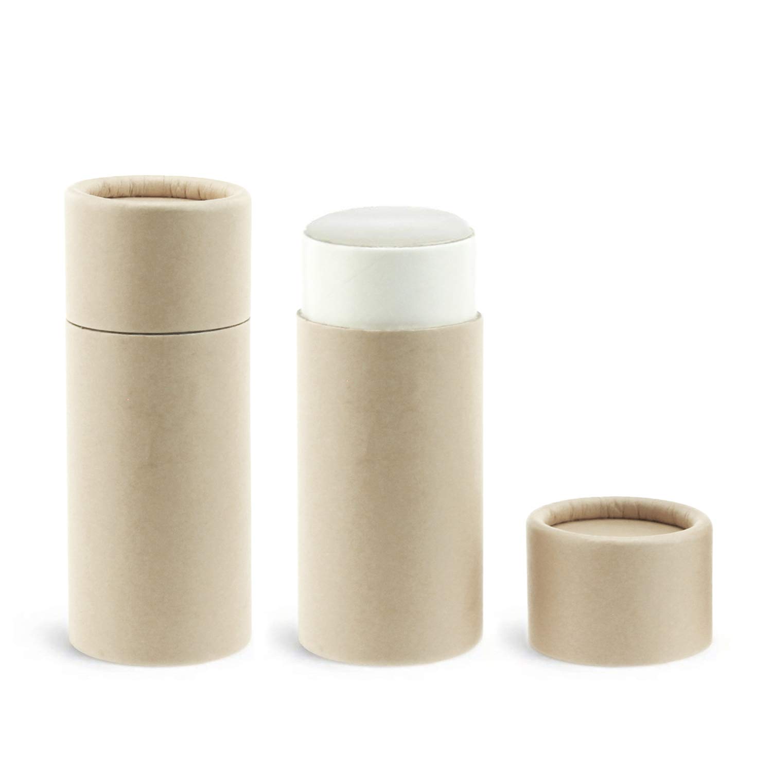 50 Pack, 2 oz, Inventiv Paperboard Lip Balm Tubes, Recyclable Cardboard