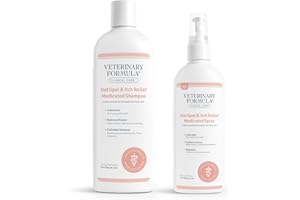 Veterinary Formula Clinical Care Hot Spot & Itch Relief Medicated Shampoo and Spray for Dogs and Cats - Bundle