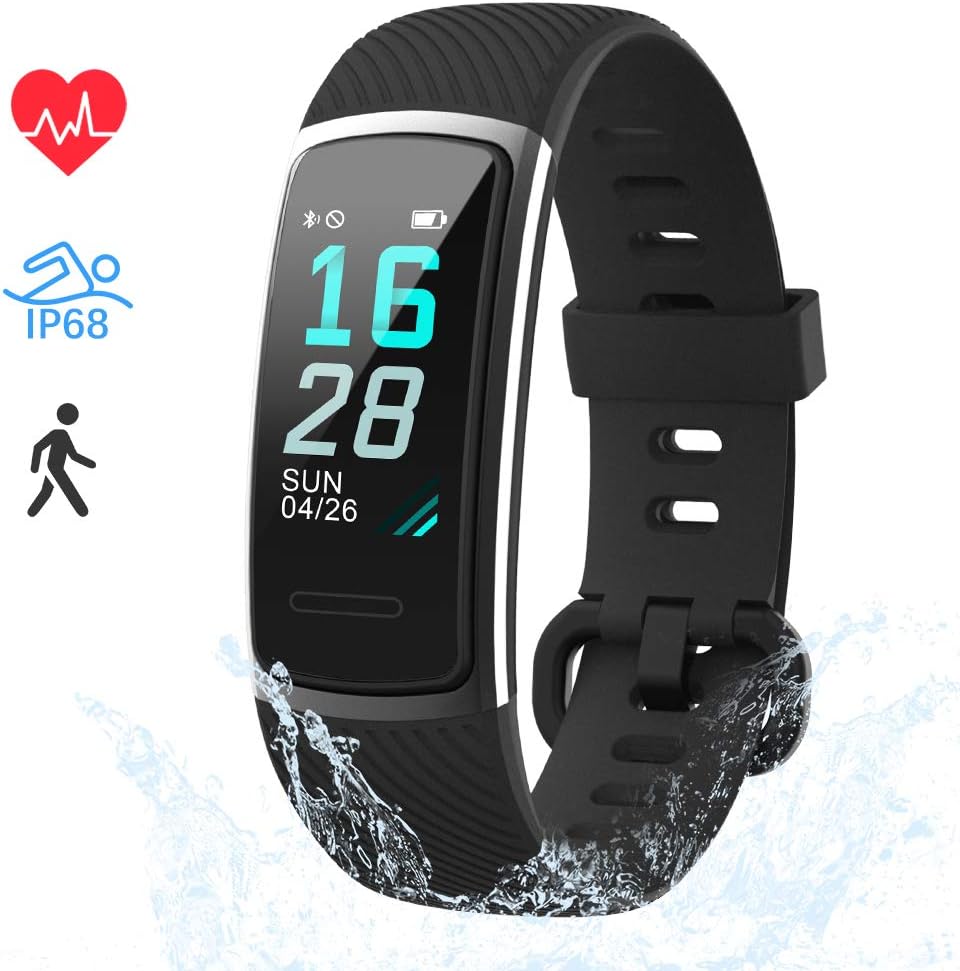 LIFEBEE High-End Fitness Tracker HR, Activity Tracker with Heart Rate and Sleep Monitor, IP68 Waterproof Health Exercise Watch Smart Band Calorie Counter Pedometer Step Counter for Kids Women Men