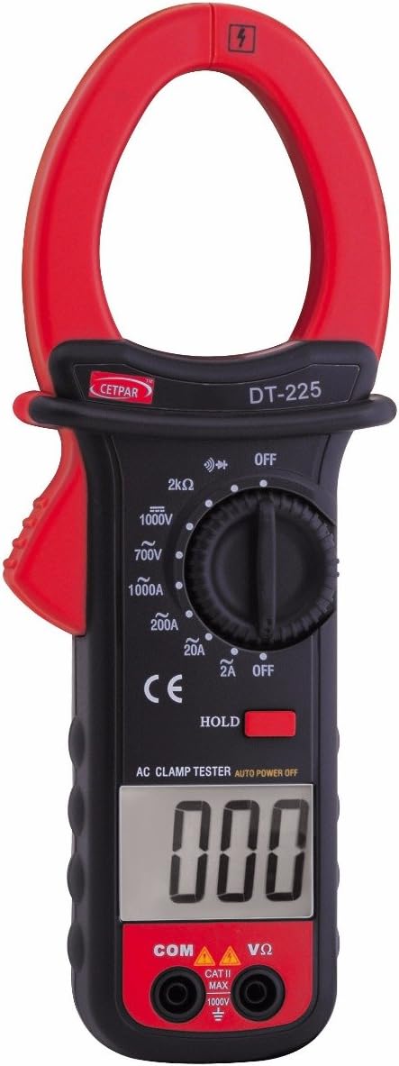 Cetpar DT-225 Digital Clamp Meter 3 ½ Digit Max Display 1999