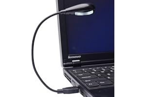 Hanerdun® Bright LED USB Lamp Light Reading Lamp for Laptop Flexible Neck Black