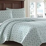 Tommy Bahama Catalina Trellis Harbor Reversible Quilt, King, Blue