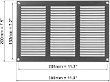 EUROPLAST 300x200mm Galvanised Ventilation Grille Cover Grid Insect Net view 2