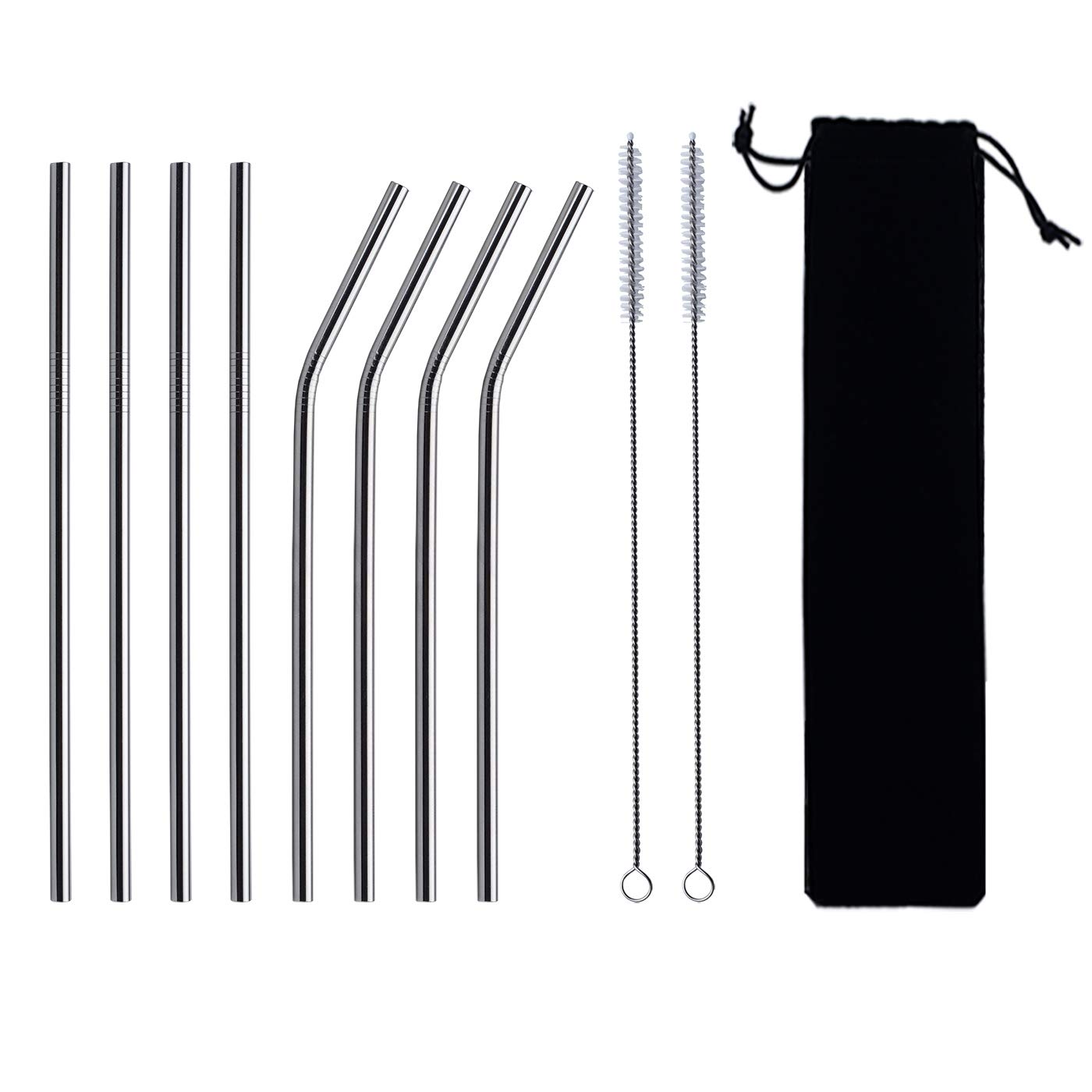 Drinking Straws 11Pack 18/10 Stainless Steel 8 1/2 in Long