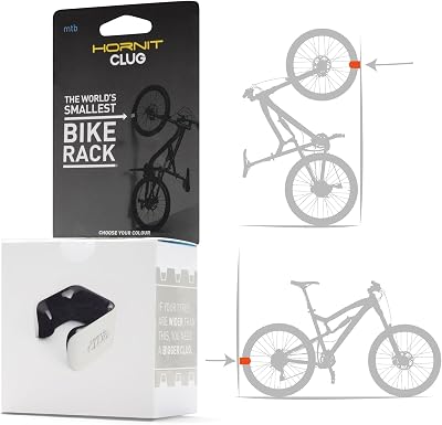 Hornit CLUG Bike Storage Wall Mount 5 Sizes Roadie Black/Black