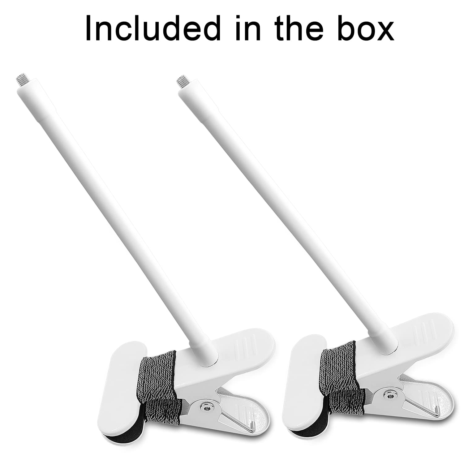 AOZTSUN 2Pack Flexible Clamp Mount Compatible with Arlo Cam, Arlo Pro/Pro 3/Ultra/Ultra 2, & Others - Flexible Gooseneck Mounting Bracket - No Tools or Wall Damage Required (White)