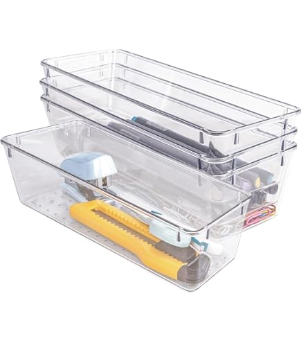 Amazon.com: InterDesign 3 in. H x 4 in. W x 8 in. L Clear Plastic