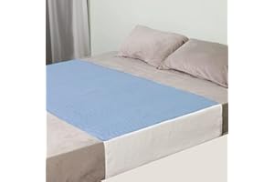 OUTCREATOR® Saddle Style Bed Pad with Tuck-in Sides, Absorbent Waterproof Washable and Reusable Incontinence Underpad,Premium Quilted Tuckable Mattress Protector for Adult, Toddler,Pet(34"X54",Blue)