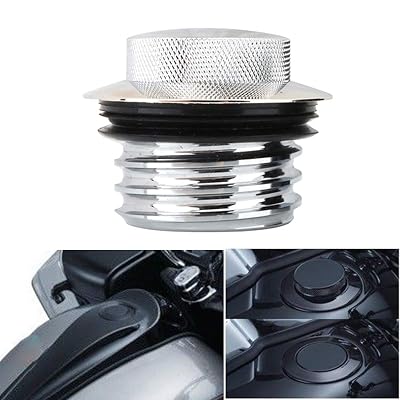 AnXin Pop-Up Screw-in Flush Gas Reservoir Cap Vented Fuel Tank For 1982-2018 Harley Motorcycle Chrome