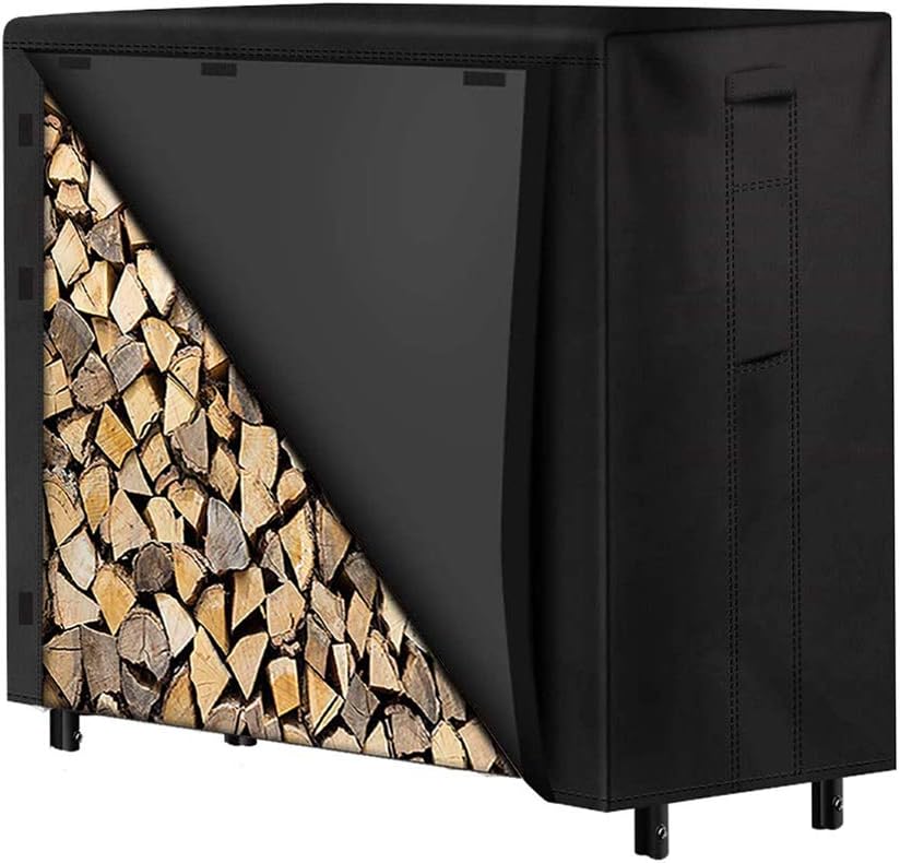 Firewood Log Rack Cover 4 Feet, Weather Resistant Outdoor
