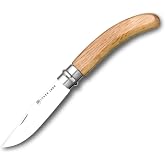 Joker Pocket Knife NE23 with Oak Wooden Handle and 420 Stainless Steel Blade 3.14 inches, Revolving Ferrule, Outdoor Knife for Fishing, Hunting, Camping and Hiking