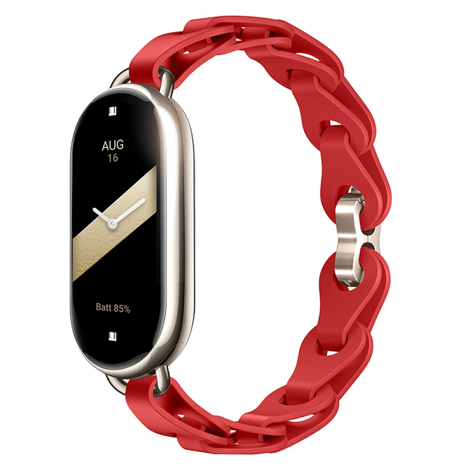XIHAMA Strap Compatible with Xiaomi Smart Band 9, Silicone Bracelet with Ring Buckle Replacement Watch Band for Xiaomi Mi Band 8/9 Ladies Women (Red)