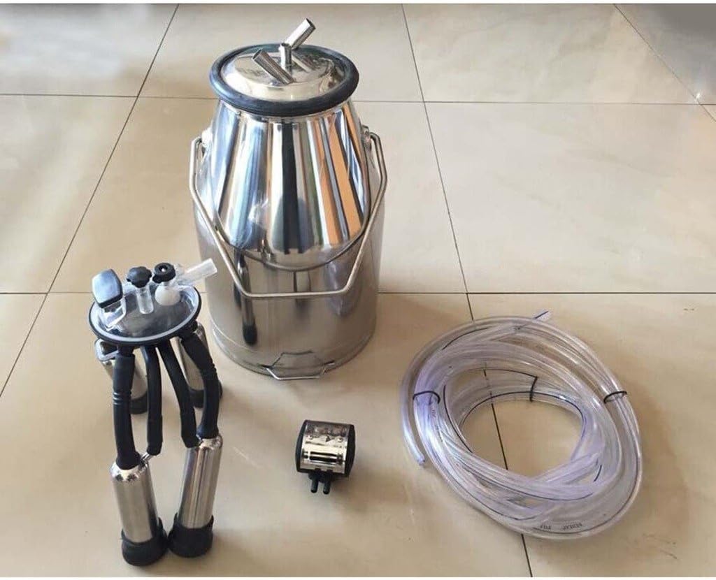 Liquor Industrial Argricultural New Portable Stainless Steel Farm Cow Dairy Cattle Milking Milker Machine 25L Milk Bucket Tank Container Barrel Set Kit