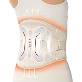 IKEEPFIT Cordless Heating Pad with Massager for Back Pain Relief: MAXwarm® 4.0, Portable Heated Back Brace with Lumbar Support for Sciatica, Large 8000mAh Battery, for Women Men 70"