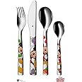 WMF Children's Cutlery Set 4-Piece Mickey Mouse Cromargan 18/10 Stainless Steel Polished Suitable from 3 Years