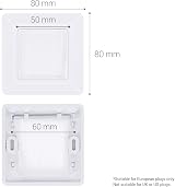 kwmobile Flush Brush Wall Plate 2x Single Gang White view 3