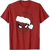 Marvel Christmas Spider-Man Santa Big Face T-Shirt
