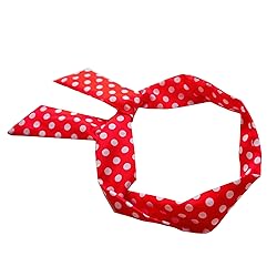 Qiabao Bow Tie Red Polka Dots Headband Hair Band