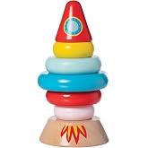 Manhattan Toy Stacker Rocket Baby and Toddler 7 Piece Magnetic Wooden Stacking Toy Set