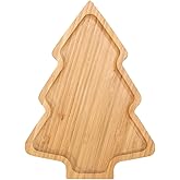 ERINGOGO Wood Serving Tray- Christmas Tree Shaped Wooden Serving Platters Decorative Appetizer Cheese Cookie Trays Sandwich Dessert Snacks Plates Charcuterie Boards 11x7.9
