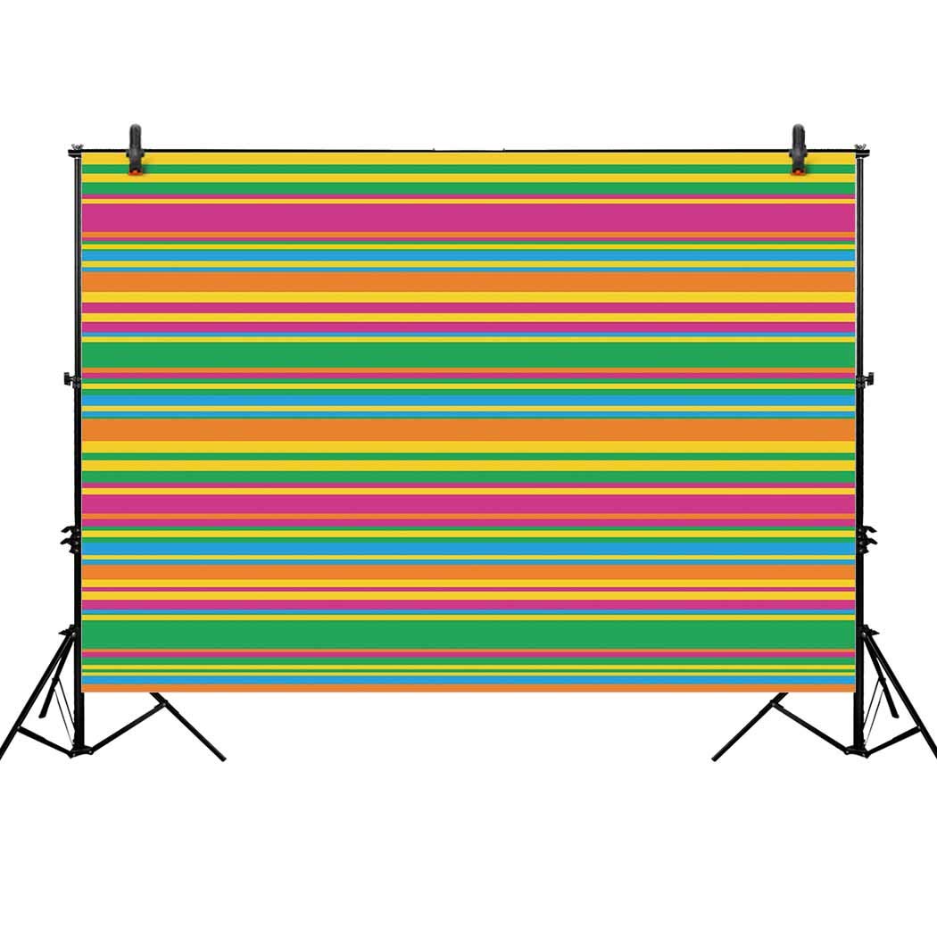 Allenjoy 8x6ft Color Fiesta Theme Party Stripes Backdrop Cinco De