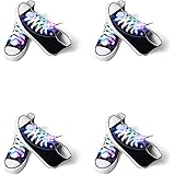LED Shoelaces Multicolor Light Up Laces 3 Modes Flashing Colorful Shoestrings Battery Powered Nylon