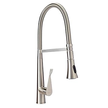 Amazonbasics Pro Style Flexible Sprayer Kitchen Faucet Satin