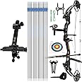 Sanlida Archery Hero10 Advanced Target Compound Sight and Hero X8 Junior Professional- Grade Standard Target Compound Bow Kit（7-35Lbs）