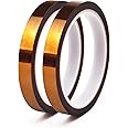 BOMEI PACK Polyimide High Temperature Resistant Tape, Heat Resistant Tape for Circuit Insulation and Sublimation, 10mm x 33m,