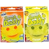 Pack of 2 Scrub Daddy The Scratch Free Sponge (Orange and Lemon Color)