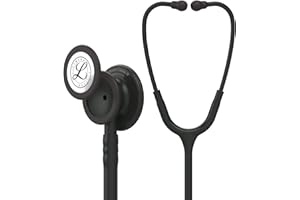 3M Littmann Classic III Monitoring Stethoscope, 5803, More Than 2X as Loud, Weighs Less, Stainless Steel Black-Finish Chestpiece, 27" Black Tube, Stem and Headset