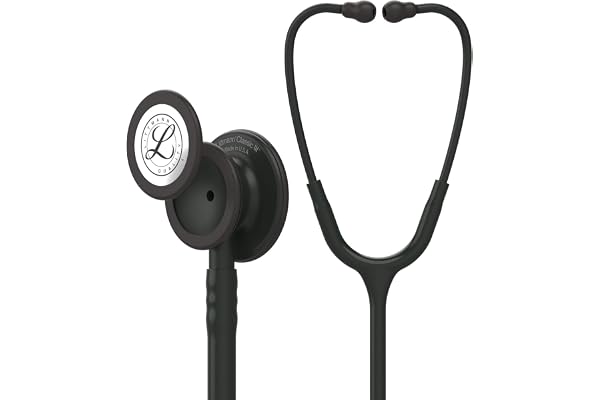 3M Littmann Classic III Monitoring Stethoscope, 5803, More Than 2X as Loud*, Weighs Less**, Stainless Steel Black-Finish Ches